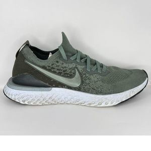 Men's Nike Epic React Flyknit Men's Running Shoes Olive Green Size 11